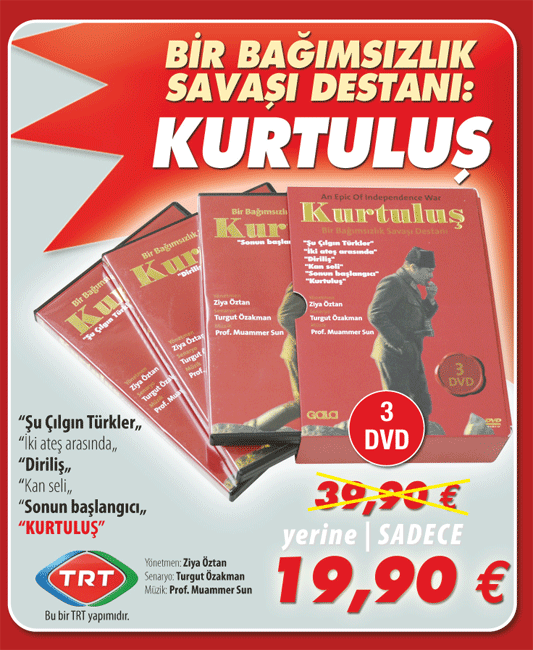 Kurtuluş<br />Bir Bağımsızlık <br />Savaşı Destanı<br />Rutkay Aziz <br />(3 DVD)