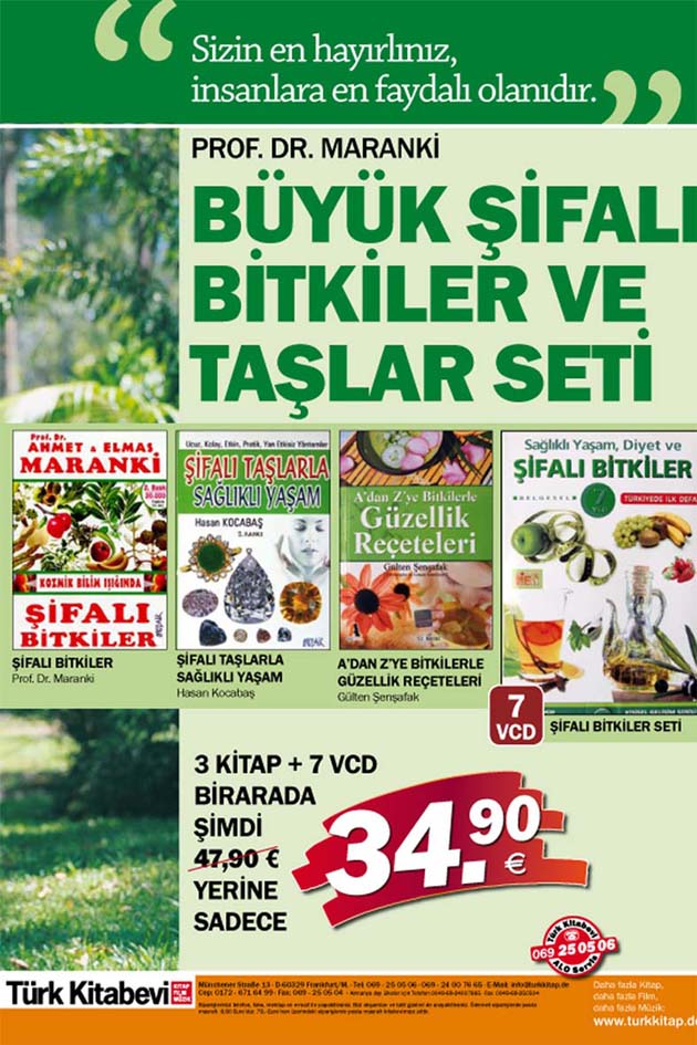 Maranki Sifali Bitkiler ve Taslar Seti<br>3 Kitap + 7 VCD