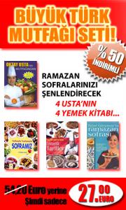 Büyük Türk Mutfagi Seti 4 Renkli Yemek Kitabi Birarada