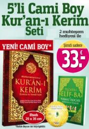 5'li Cami Boy Kuran-ı Kerim Seti