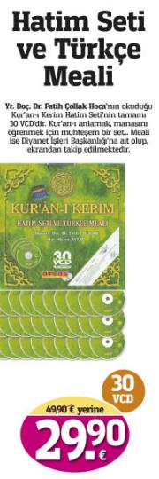 Kuran-i Kerim Hatim Seti30 VCD'li Set