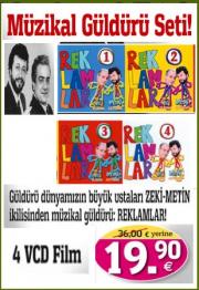 
Müzikal Güldürü Seti
(Metin Akpinar - Zeki Alasya)
Devekuşu Kabare'den Reklamlar

