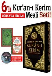 6'lı Kuran-ı Kerim Meali Seti(3 kitap + 1 CD)Dünya'da Bir Ilk