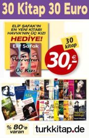 30 Kitap 30 Euro  Elif Şafak'ın En Yeni Kitabı Hediye% 80 Indirim