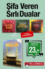 Şifa Veren Sırlı Dualar (4 Kitap Birarada) Hikmetli ve Tılsımlı Dualar Kitabı bu Sette!