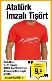 Mustafa Kemal Atatürkİmzası Tişört (Beden Ölçüsü: L)