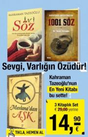 Sevgi Sözleri Seti (3 Kitap Birarada) Kahraman Tazeoğlu'nun  Iki Söz  Kitabı Bu Sette!