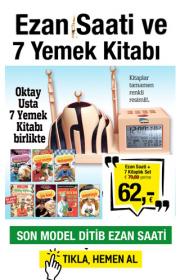 Ezan Saati ve 7 Yemek Kitabı(DITIB Cami Motifli Ezan Saati)