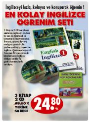 En Kolay IngilizceÖgrenim Seti(3 Kitap ve 2 CD Birarada)